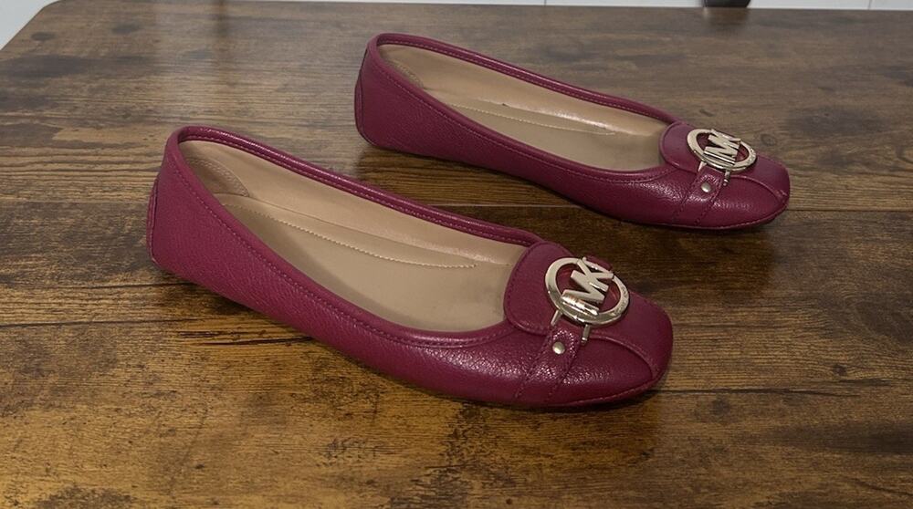 Michael Kors Women's Fulton Moccasin Bright Red And Gold Summer Colorful Luxury
